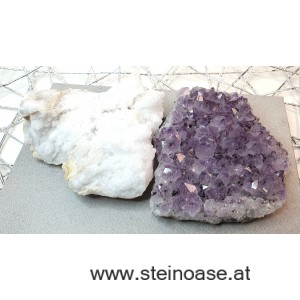 Set Reinigen & Aufladen mit Amethyst + Schneequarz